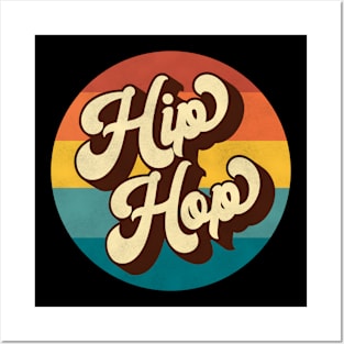 Retro Groovy 70s Vintage Hip Hop Logo Posters and Art